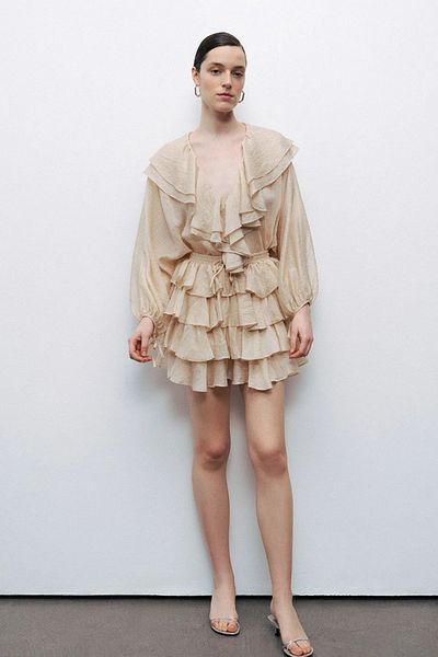 Nocturne Stoned Flounce Blouse