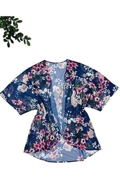 BUNCA Summer Long Loose Kimono Cardigan for Women with Floral Boho Chiffon Design from Bunca