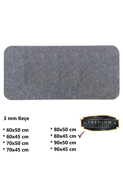 Next Craft Сива подложка за мишка, протектор за настолен компютър, среден размер, 3 мм филц