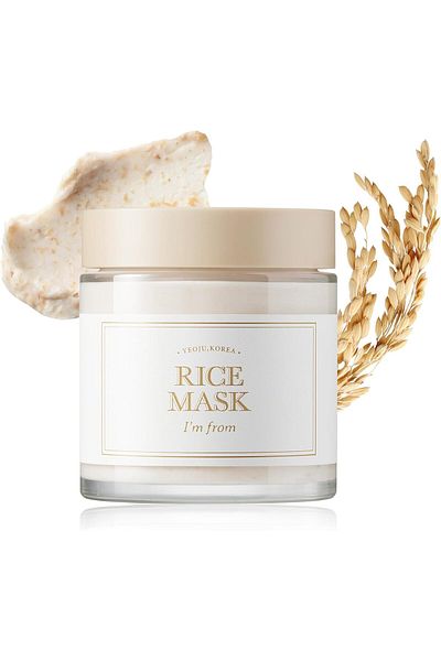 I'm From Rice Beauty Mask 3.2 Oz - Gentle Exfoliation with 4.1% Yugo Rice, Vitamin-Rich Formula for