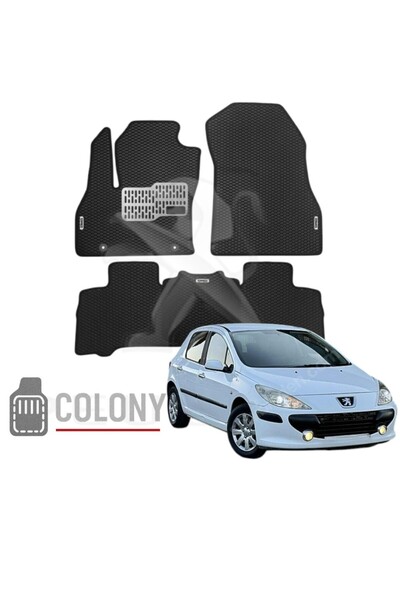 COLONY Peugeot 307 (01-08) Hücreli Premium Eva Paspas Seti Tam Set Paspas Takımı