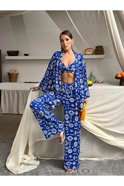 Jeevee Set triplu kimono din material Bürümcük
