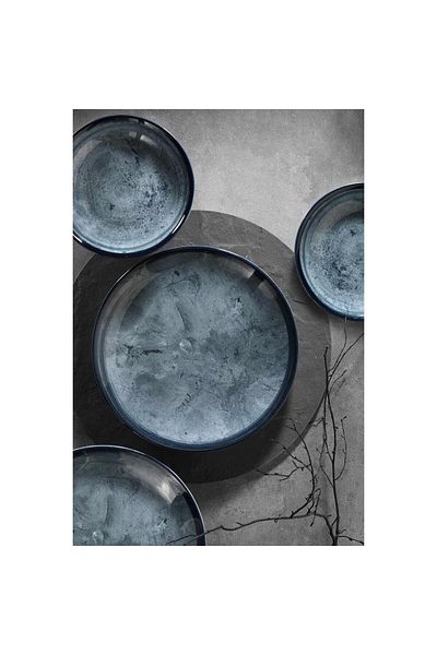 Kütahya Porselen 24dílná jídelní sada Kutahya Porcelain Bone Teos pro 6 osob z modrého porcelánu