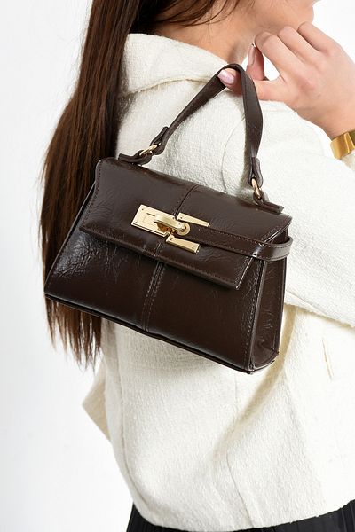 Night Geantă de mână și de umăr pentru femei Anastasia Model Bitter Brown