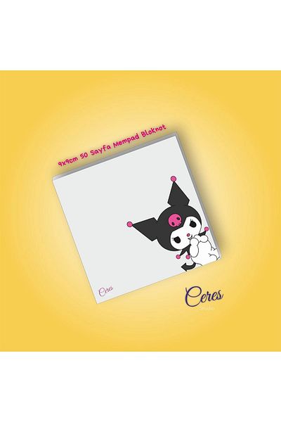 Ceres Studio Kuromi Sanrio Notebooks | Notepad | Notepad | Memo | 9X9 50 Page NOTEBOOK