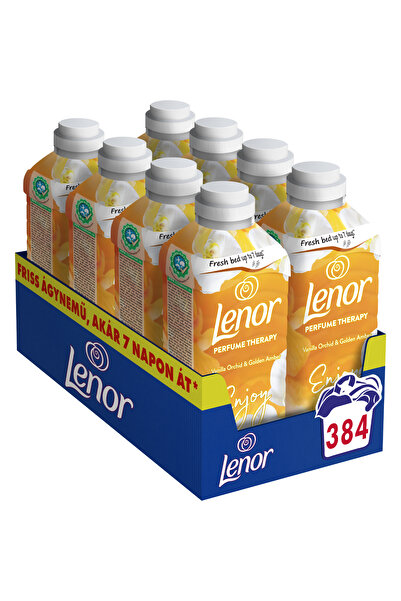 lenor Balsam de tesaturi Lenor Vanilie Orhidee si Golden Horse Amber, 8x1,2 L