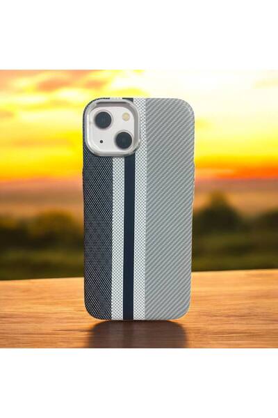 Bruntoo BR Apple İphone 15 Uyumlu Lux Carbon Fiber Magsafe Metal Kılıf Ultra ...