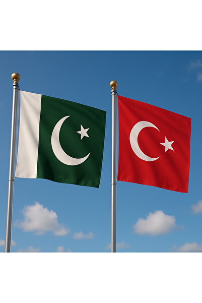 ÇELİKONLİNE Türk Bayrağı {50x75cm} +Pakistan Bayrağı {50x75cm}