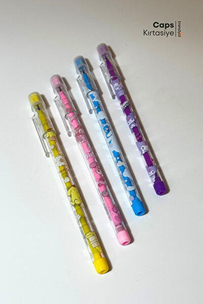 caps office مجموعة أقلام رصاص سانريو تحت عنوان 4 قطع - كورومي، ماي ميلودي، سي...