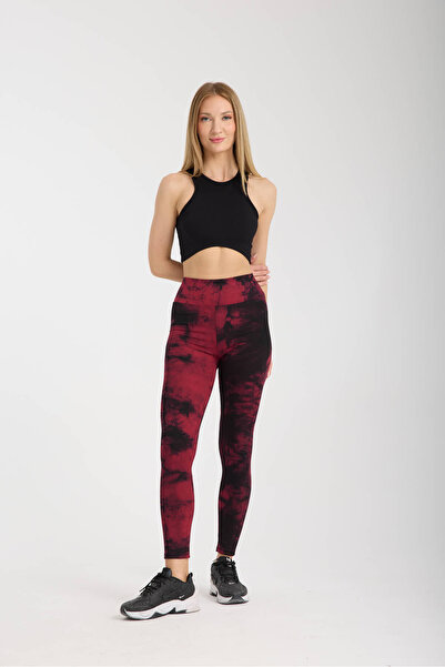 Moda Days Dikişsiz Push-up Toparlayıcı Batik Desen Spor Tayt