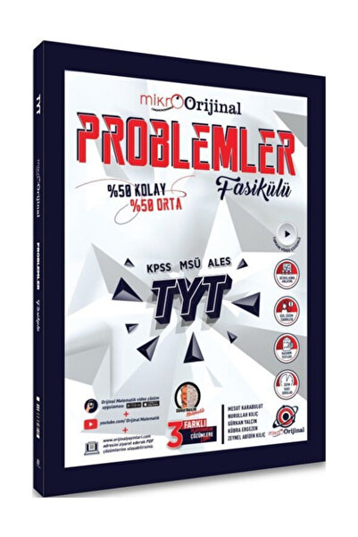 Orijinal Yayınları Orijinal Mikro TYT Problemler Fasikülü Soru Bankası Orijin...