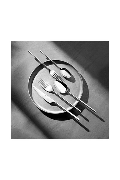 Nehir Gloria 72 Piece Fork Spoon Knife Set Kit 12 Person Stainless Steel