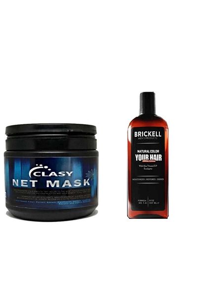 BRICKELL Whitening Care Shampoo for Hair 237 Ml/Clasy Net Mask Mask for Plump 450 ml