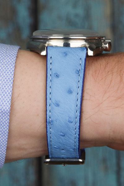 Onywatch 18 mm Leather Watch Band Real Ostrich Skin 18 mm Leather Band 18 mm Watch Strap