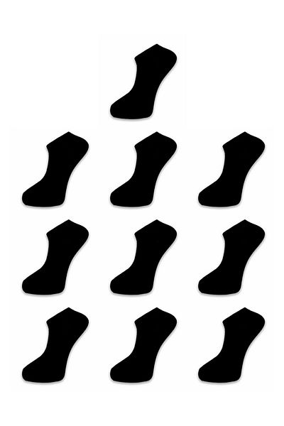 Gezen Çorap Bootie Socks Сезонни удобни черни памучни чорапи с дължина до глезена 10 пакета Sck08 2580302