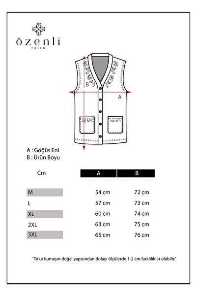 Özenli Triko Çelik Örgü 5 Düğmeli Kazayağı Desenli Anne Yelek Siyah Bej