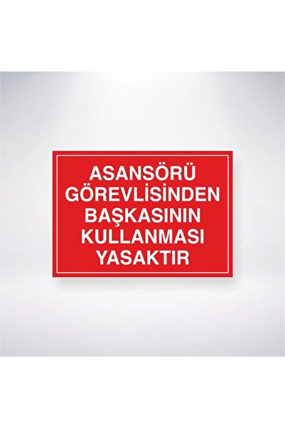 Reysa Tasarım ممنوع استخدام ملصق مضيف المصعد لأحد شخص آخر مقاس 20 × 28 سم