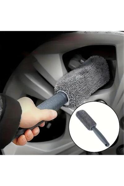 Nirnisa 28 cm Mikrofiber Jant Temizleme Fırçası Yumuşak Çizmez Araba Motosikl...