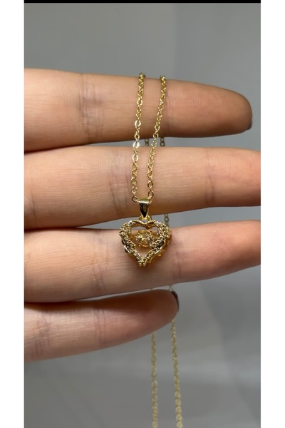 çelik takı Vip kalp kolye (titreyen kalp)