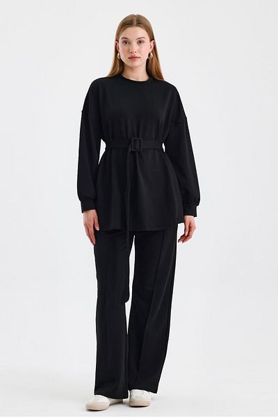 KUAD Μαύρη ζώνη Basic Sweat παντελόνι κοστούμι