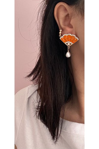 YENGEÇ Fan Model Earrings