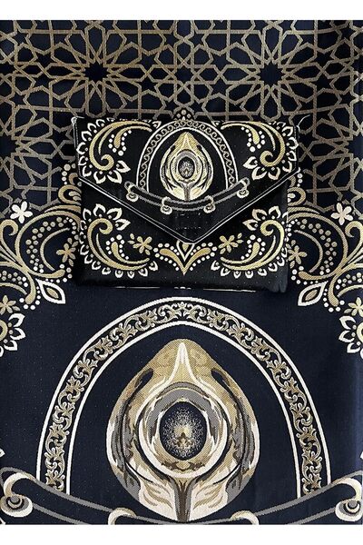 Generic Mini Pocket Portable Travel Prayer With Bag And Strip Praying Rug Mat Carpet Islamic Muslim