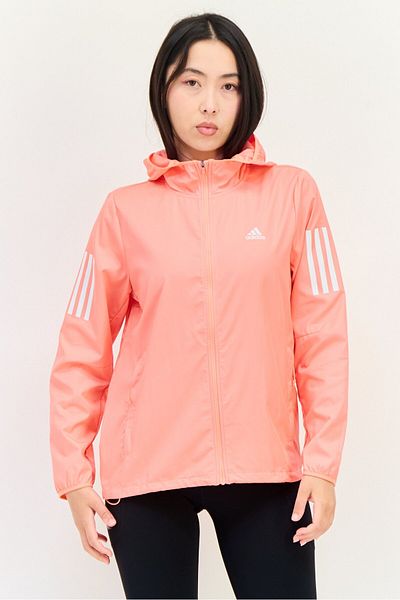 adidas Women Sportswear Fit Long Sleeve Outdoor Jacket, Orange