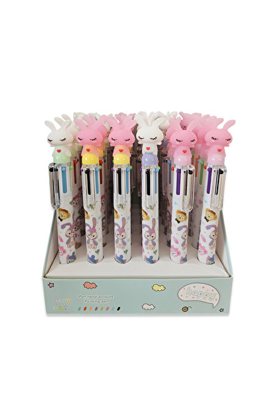 Fancy Space قلم حبر جاف متعدد مع رأس أرنب
