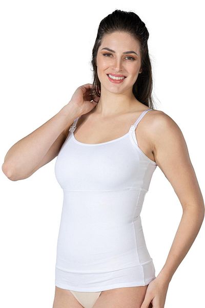 Emay White Mi 1402 Modal Cotton Breastfeeding Undershirt Corset