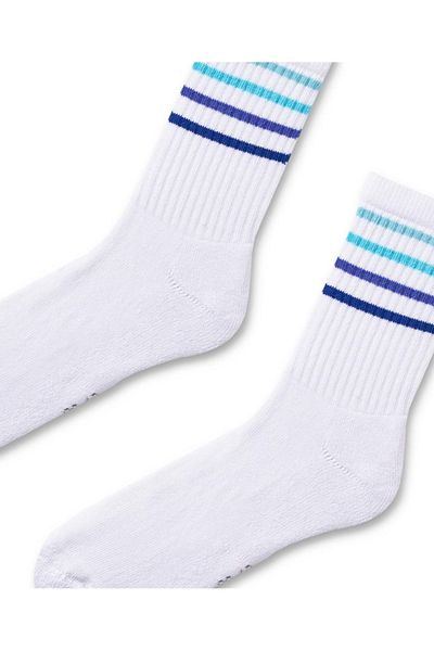 Katia&Bony Colorful Striped Towel Sole Socks White/Blue