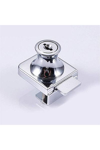 CAILI Glass Door Lock, Cabinet Display Case Showcase Single Glass Door Locks for 5-8mm Glass Door No