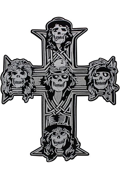 DÜKKAN DESİGN Gotik İskelet Guns n Roses Patch/Yama