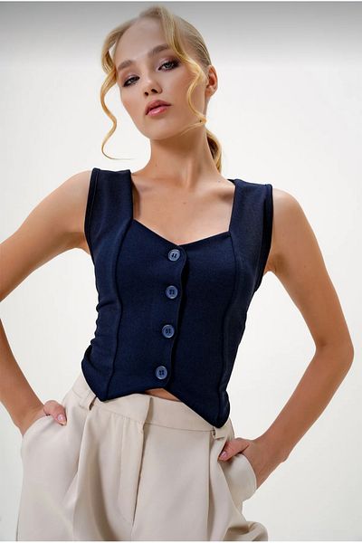 Safgiyim44 Buttoned Lycra Vest