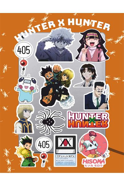 hediyenebak Hunter X Hunter Series 2 Sticker Set |   Laptop Agenda Pc Tablet Phone Notebook Sticker Bullet Journal