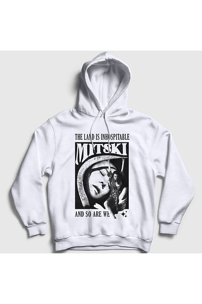 Presmono Unisex Λευκή Αφιερωμένη Μουσική Mitski Hooded φούτερ 543497tt