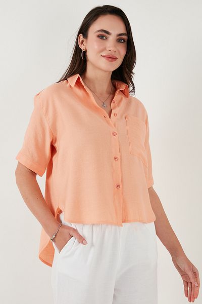 Lela Regular Fit Chest Pocket Short Sleeve Shirt Shirt 6779324