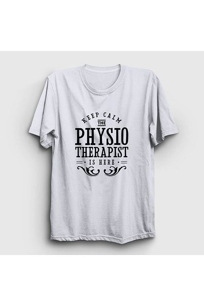 Presmono Unisex White Calm Gift Φυσιοθεραπευτής Φυσιοθεραπευτής T-Shirt 541912tt