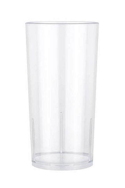 BAKOM AMBALAJ Hard Plastic Cocktail Party - Lemonade Drink Glass 175 Cc - 10 Pieces Crystal Mica Cups