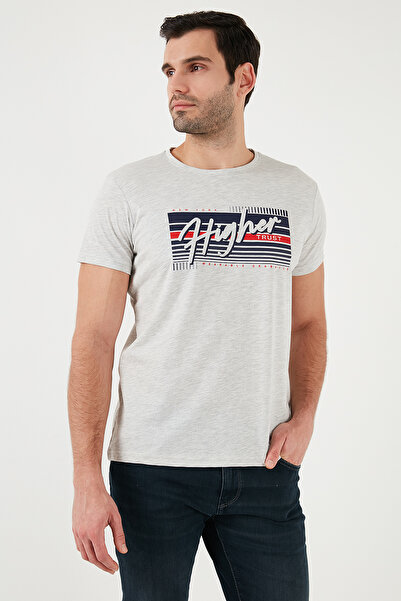 Buratti Βαμβακερή λεπτή εφαρμογή με λαιμόκοψη με στάμπα 3 συσκευασιών Μπλουζάκι Ανδρικό T SHIRT 541S31