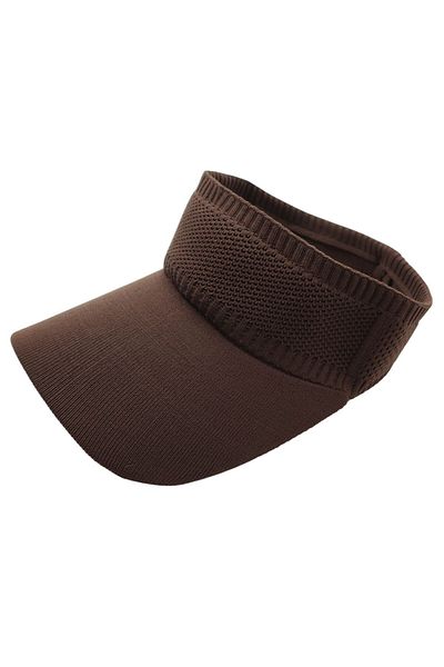 AXE SPORTSWEAR Brown Stretchy Visor Hat Uv Sunscreen Casual Beach Tennis Cap