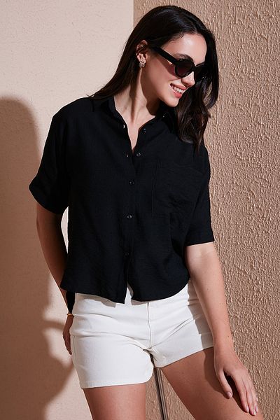 Lela Regular Fit Chest Pocket Short Sleeve Shirt Shirt 6779324