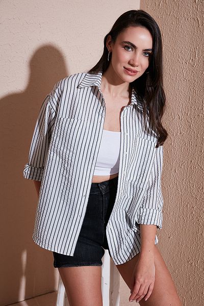 Lela Regular Fit Long Sleeve Striped Shirt Shirt 6772875