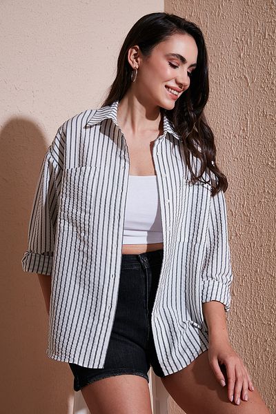 Lela Regular Fit Long Sleeve Striped Shirt Shirt 6772875