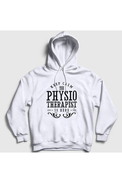 Presmono Unisex White Calm Gift Φυσιοθεραπευτής Φυσιοθεραπευτής Φούτερ με κουκούλα 542000tt