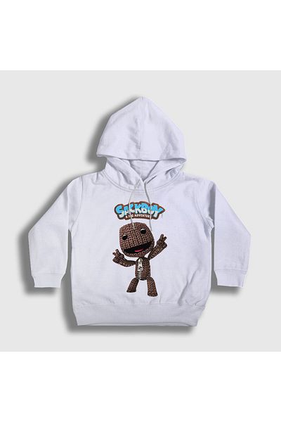 Presmono Unisex Kids White Sign Sackboy a Big Adventure Hooded Sweatshirt 544949Tt