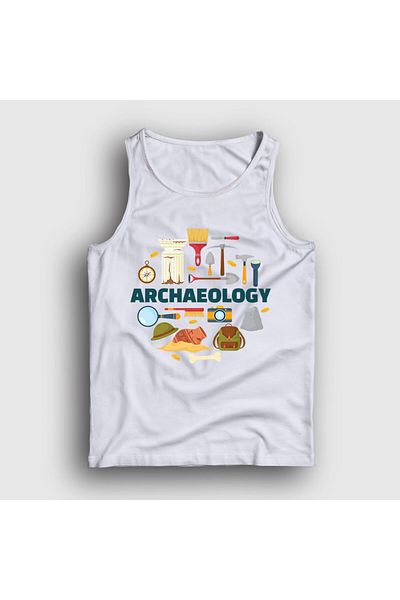 Presmono Unisex White Archeology Gift Archaeologist Archaeology Tank Top 541463Tt