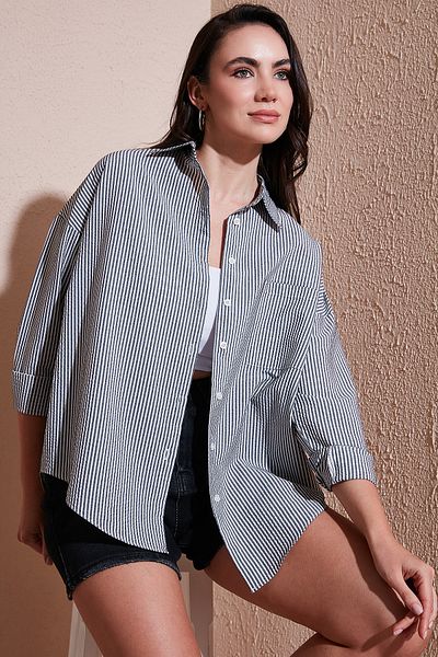 Lela Regular Fit Long Sleeve Pocket Striped Shirt Shirt 6772895