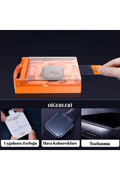 bbtech Apple Watch 45mm Series 9 8 7 Application Easiest Screen Protector Kit with Automatic Alignment Apparatus