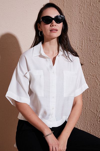 Lela Regular Fit Pocket Detailed Short Sleeve Shirt Shirt 6778568