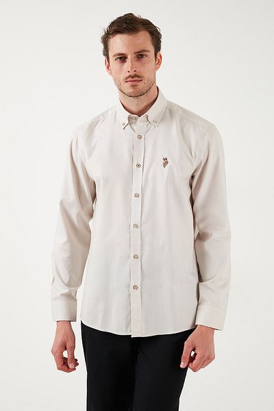 U.S. Polo Assn. ΒΑΣΗ. Πόλο 100% βαμβακερό κολάρο με κουμπιά με λογότυπο Πουκάμισα Ανδρικά ΠΟΥΚΑΜΙΣΑ G081SZ0042083079